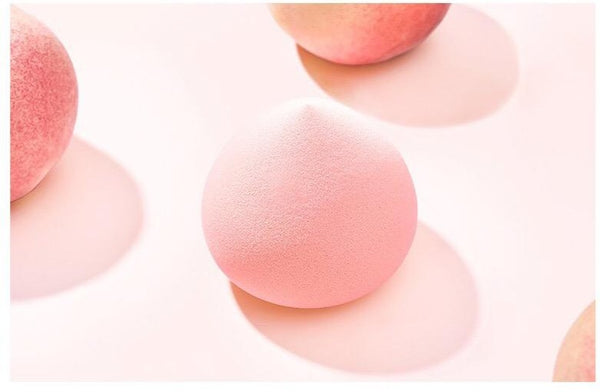 Peach Shape Makeup Blender Sponge with Plastic Ball Protector