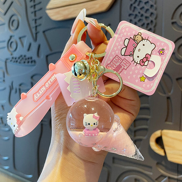 Ice Cream Keychain Floating StellaLou/Hello Kitty