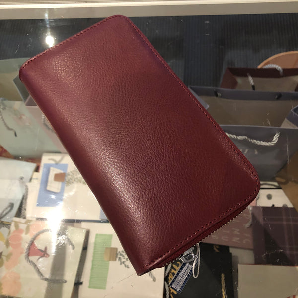 Leather Ziparound Card Holder/Wallet RFID Protected