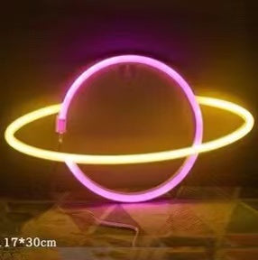 Neon Light Sign - Planet
