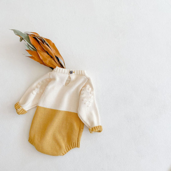 Baby/Toddler Cotton Romper Long Sleeve Sunflower Design