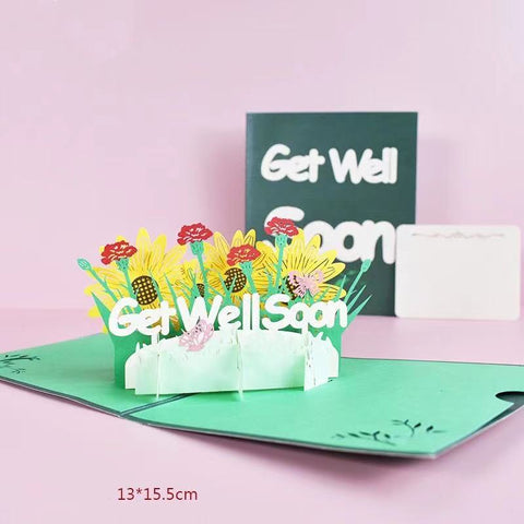 3D Greeting Card - Get Well Soon