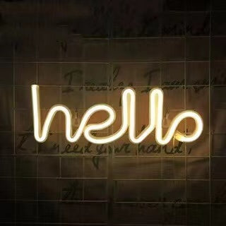 Neon Light Sign-Hello