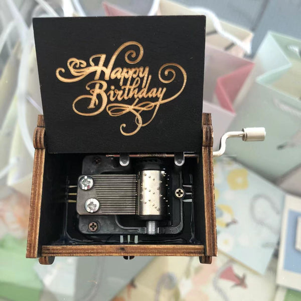 Hand Crank Music Box - Happy Birthday