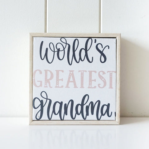 World's greatest Grandma - Framed Canvas