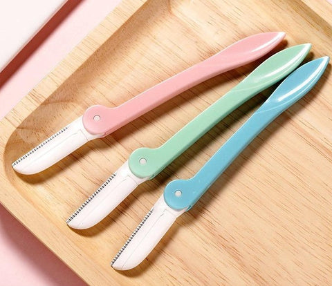 Foldable Eyebrow Shaping Razor Hair Removal Blade with Handle