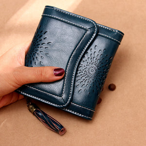 Ladies' Sunflower Leather Wallet