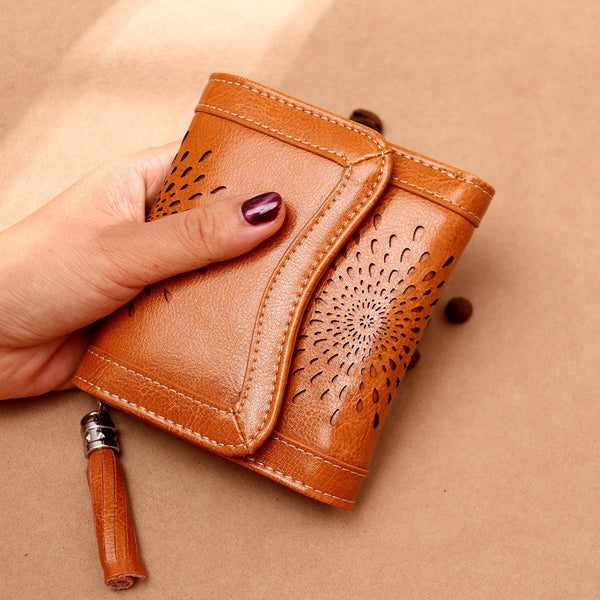 Ladies' Sunflower Leather Wallet