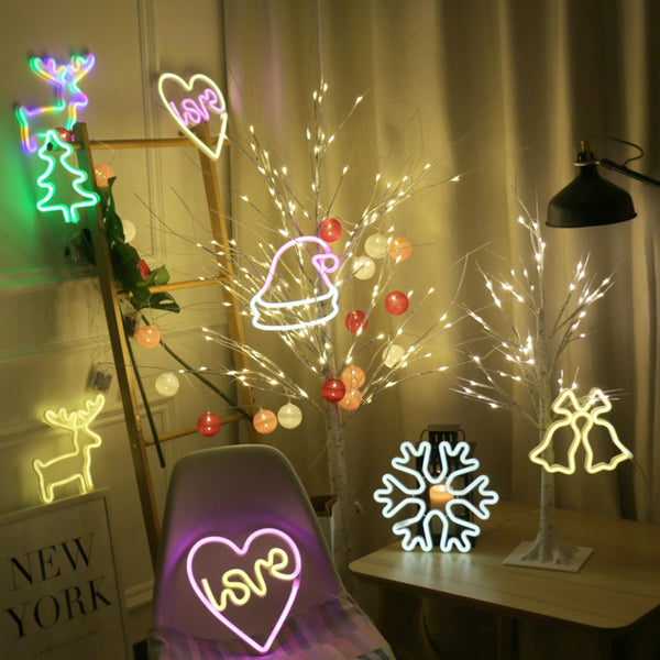 Neon Light Sign - Colourful Christmas Tree