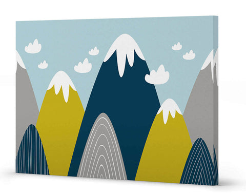 Canvas Print-Snow Capped Mountains