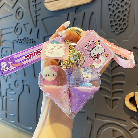 Ice Cream Keychain Floating StellaLou/Hello Kitty