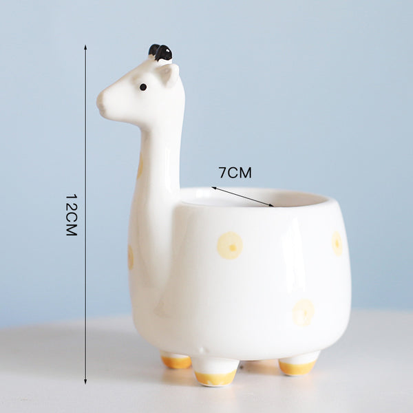 Animal Pot -Fox/Cow/Giraffe/Dog/Elephant/Dinosaur