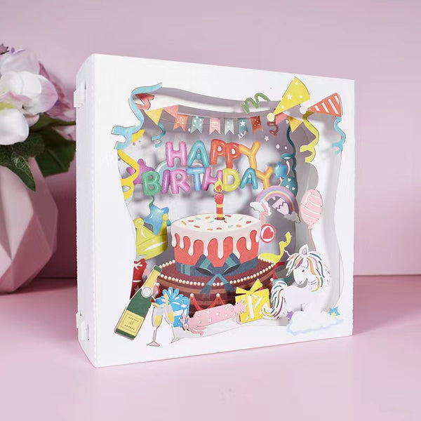 3D Greeting Card - Birthday Box