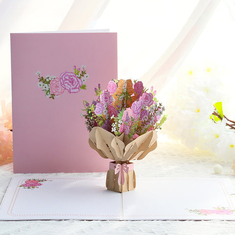 Carnation - 3D Flower Greeting Card