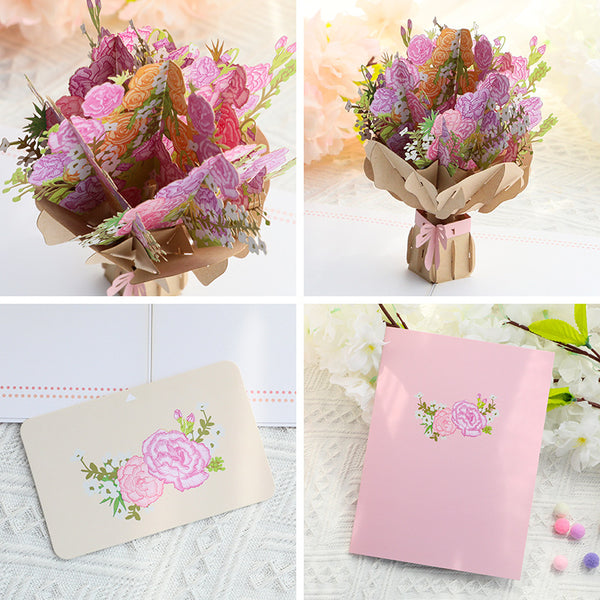 Carnation - 3D Flower Greeting Card