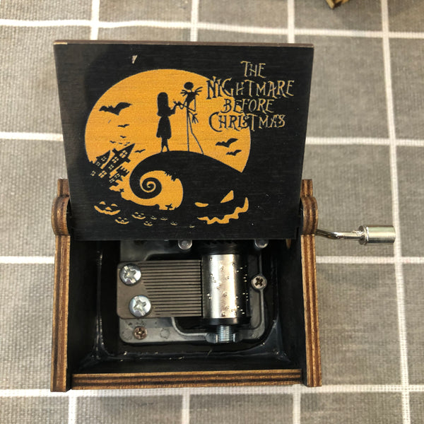 The Nightmare Before Christmas - Wooden Hand Cranking Music Box - Halloween