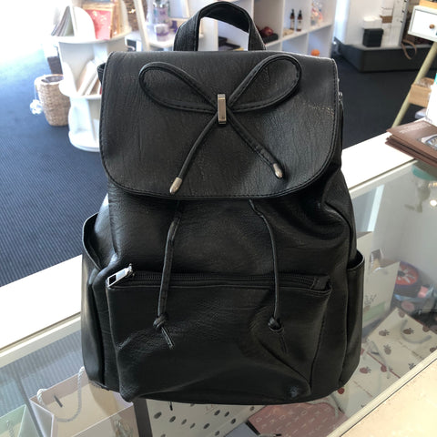 Black Backpack - bow top