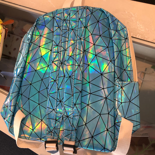 Glossy Mesh Pattern Backpack
