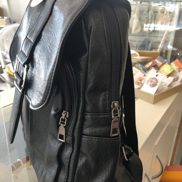 Black Backpack - buckle front