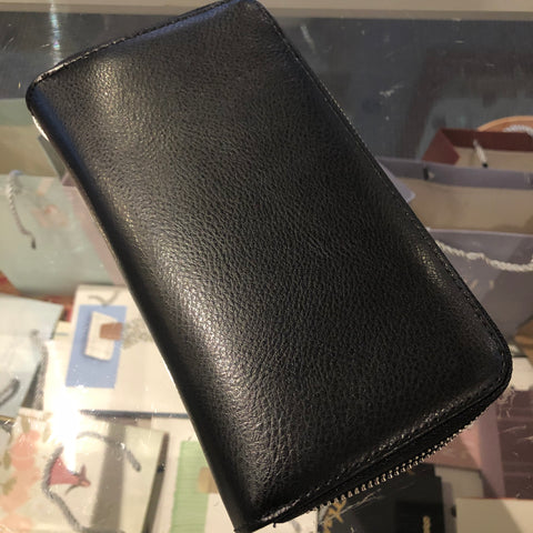 Leather Ziparound Card Holder/Wallet RFID Protected